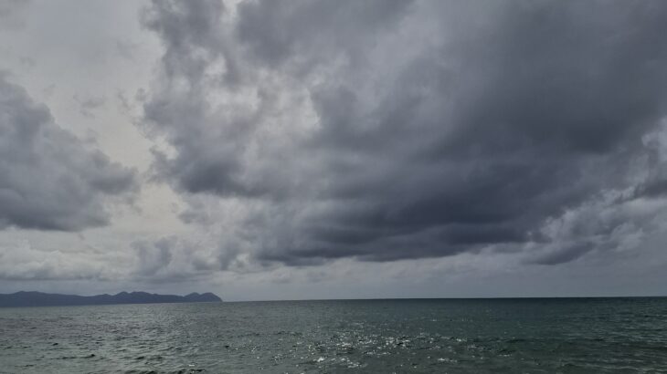 親子３人で　海🌊とお肉🥩❣️